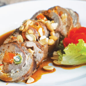 Old Saigon Grilled Beef & Veggies in Shrimp Net Wrap | オールドサイゴンの牛肉・野菜・海老油網包み焼き