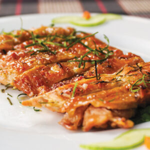 Grilled Chicken with Lime Leaves | 鶏肉のレモンの葉風味焼き