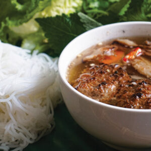 Hanoi-Style Bún Chả – Rice Noodles with Meatballs & Fresh Vegetables | ブンチャーハノイ(山盛り野菜・肉団子のビーフンつけ麺）