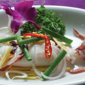 Steamed Squid with Ginger Flavor | イカの生姜風味蒸し